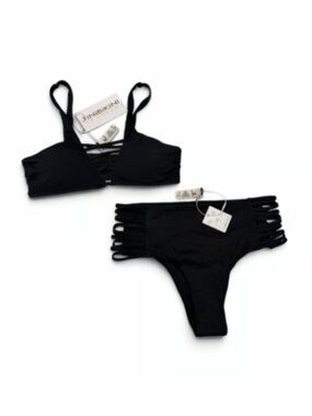Tinibikini XS two piece swimwear NWT black